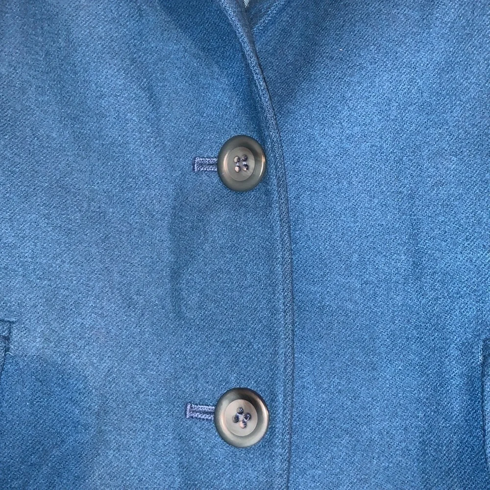 Vintage Pendleton Virgin Wool 2 Button Teal Blue Blazer Size Small Petite - Picture 8 of 17